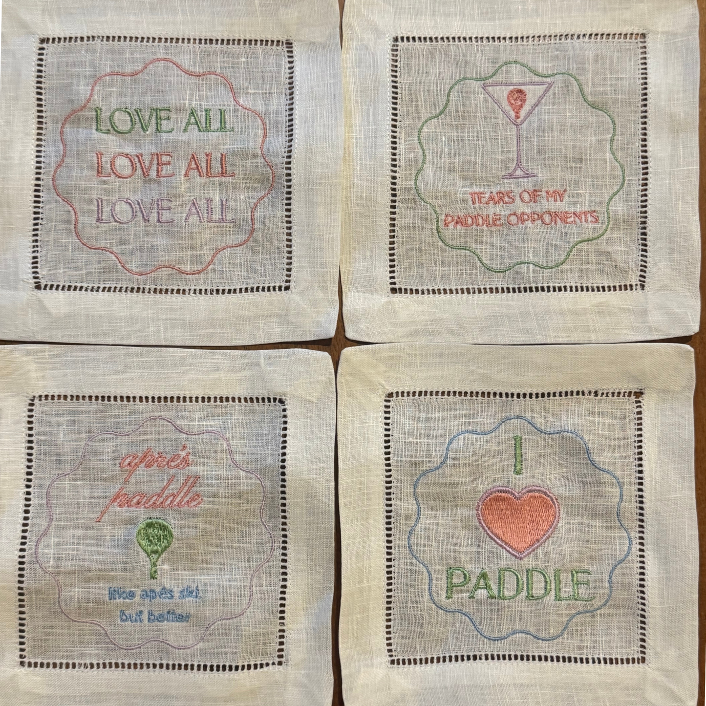 Paddle Tennis Cocktail Napkins