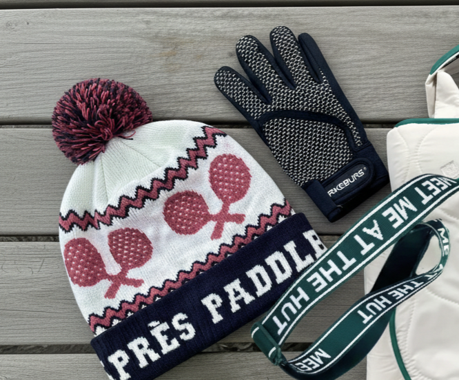 Aprés Paddle Knit Hat - Pink and Navy