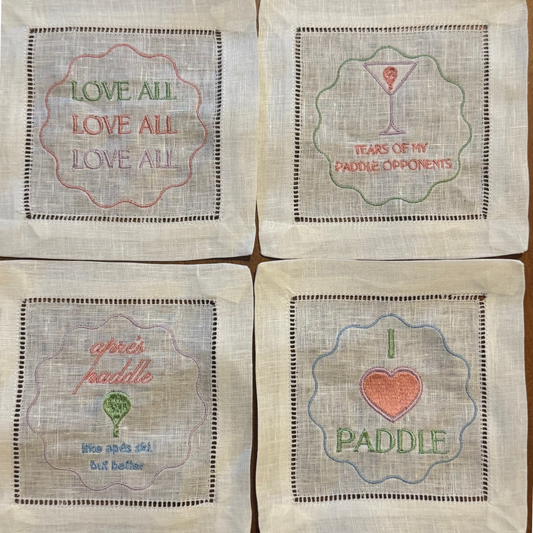 Paddle Tennis Cocktail Napkins